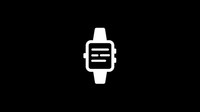 Sports smart watch icon. smart watch screen on sports mood concept icon animation.