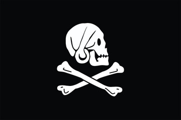 Henry Every Pirate Flag Vector Clipart Illustration - Historical Pirate Emblem, Vintage Nautical Artwork, High-Quality Vector Graphic, Historical Maritime Symbols, Flag of the Notorious Pirate, Pirate