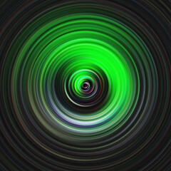 Colorful radial motion effect. Abstract rounded background. Color curves and sphere.