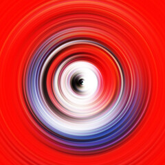 Colorful radial motion effect. Abstract rounded background. Color curves and sphere.