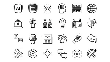 Modern Technology Icons Set for Design Projects