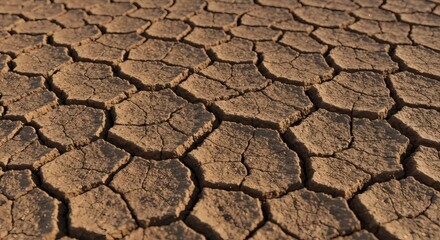 Parched cracked earth under the scorching sun