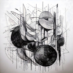 abstract music on white background