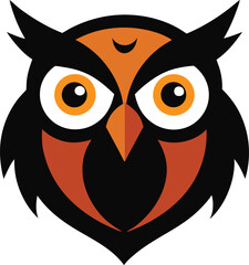 owl face vector illustration