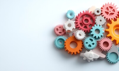 Colorful gears interlocking system