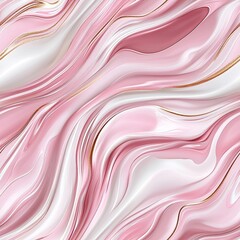 Obraz premium Soft pink and white waves intertwine, forming a glossy texture that evokes freshness and romantic emotions in any setting SEAMLESS PATTERN