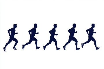 Running silhouette sequence with ink splatter effect	