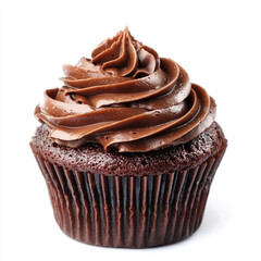 chocolate cupcake isolated