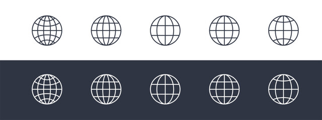 Conceptual signs of Earth Globe. Isolated Vector illustration