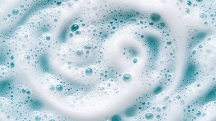 Slow-motion shot of shampoo bubbles forming mesmerizing swirls