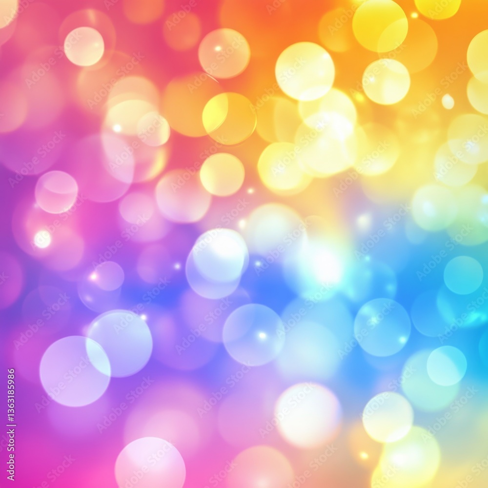 Leinwandbilder colorful bokeh lights background with gradient effect and soft glows, perfect for festive and dreamy