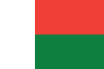 Madagascar Flag Vector Clipart Illustration - High-Quality Graphic Design of the National Flag of Madagascar with Vivid Colors and Crisp Details for Creative Projects