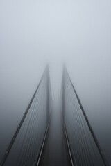 Obraz premium Bridge in Fog, Abstract Perspective