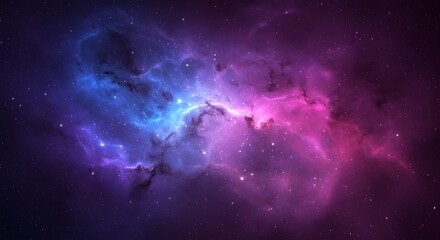 Fototapeta premium Abstract Space with Stars and Nebula