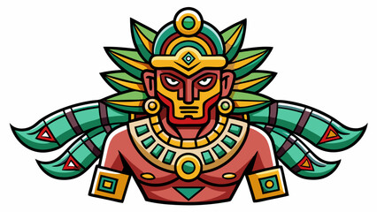 Fototapeta premium Mayan symbols tattoo template vector file