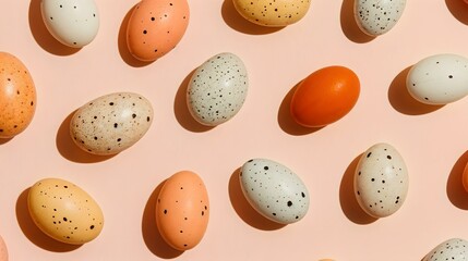 Obraz premium Colorful Easter Eggs in Bright Sunlight