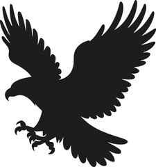 Majestic American Eagle Silhouette – Patriotic Memorial Day Vector