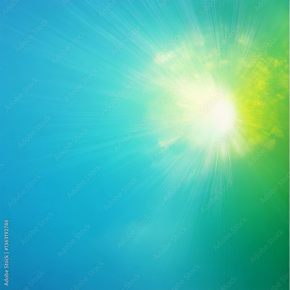 Fototapete radiant burst: a vibrant explosion of color and light emanating from a central point in an energetic