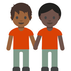 Men Holding Hands: Medium-Dark Skin Tone
