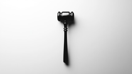 Gavel on white background, justice concept (1)