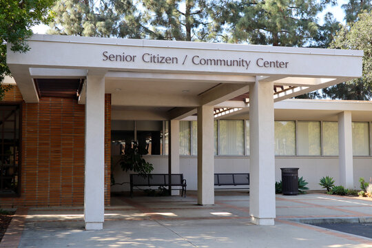 San Dimas, California &ndash; February 1, 2025: Senior Citizen Building located at 201 E Bonita Ave in San Dimas, Los Angeles County 