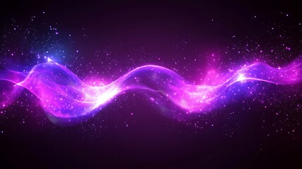 Obraz premium Purple Energy Wave Abstract Background.