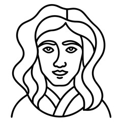 Modern Line Art Poster Drawing