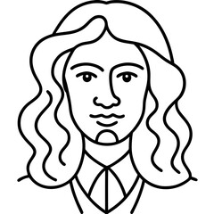 Modern Line Art Poster Drawing