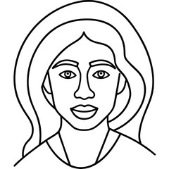 Modern Line Art Poster Drawing