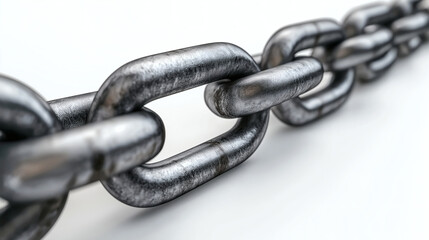 Obraz premium Close-Up of a Strong Metal Chain