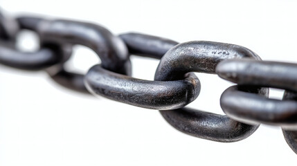 Obraz premium Heavy-Duty Metal Chain Close-Up