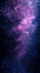 Fototapeta premium Cosmic spectacle showcases vibrant purple and blue starry night filled with luminous celestial bodies