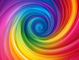 Fototapeta premium Bright swirling rainbow vortex