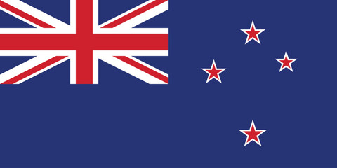 New Zealand Flag Vector Clipart Illustration, High-Quality Digital Design for National Symbols, Emblem, and Patriotism Themes, Ideal for Print, Web Design, and Graphics Projects