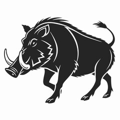 Warthug black silhouette icon vector