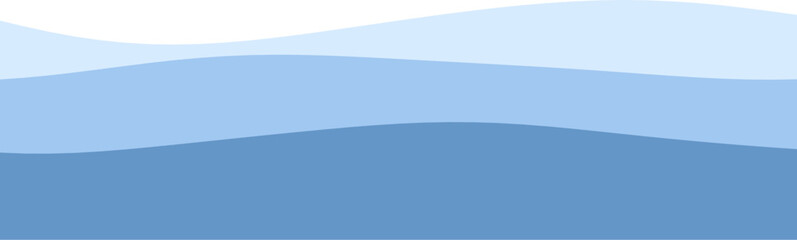 Obraz premium Abstract blue wave design with gradient layers in fluid motion.