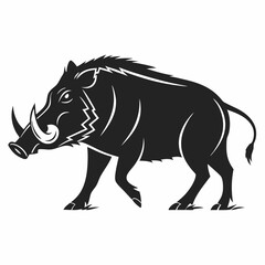 Warthug black silhouette icon vector