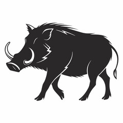 Warthug black silhouette icon vector