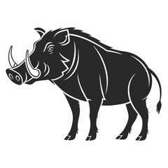 Warthug black silhouette icon vector