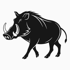 Warthug black silhouette icon vector