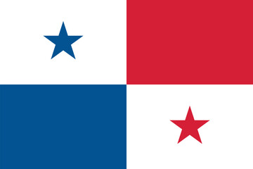 Panama Flag Vector Clipart Illustration – High-Quality Graphic of the National Flag of Panama in a Clean and Bold Design