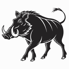 Warthug black silhouette icon vector
