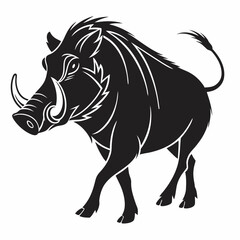 Warthug black silhouette icon vector