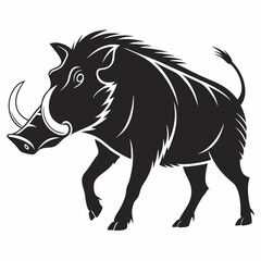 Warthug black silhouette icon vector