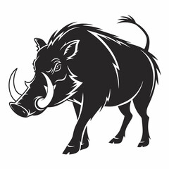 Warthug black silhouette icon vector