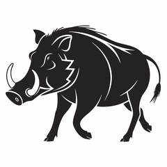 Warthug black silhouette icon vector