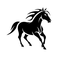 A professionally designed flat-style horse illustration suitable for UI/UX and branding.