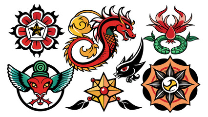 Obraz premium Tribal tattoo design elements vector file