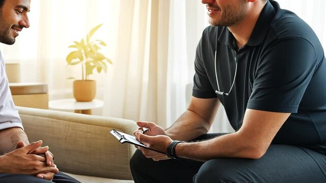 Consultation Between Doctor and Patient During Men's Health Exam Generative AI