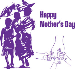 Best wishes mother's day sense illustrations eps 22